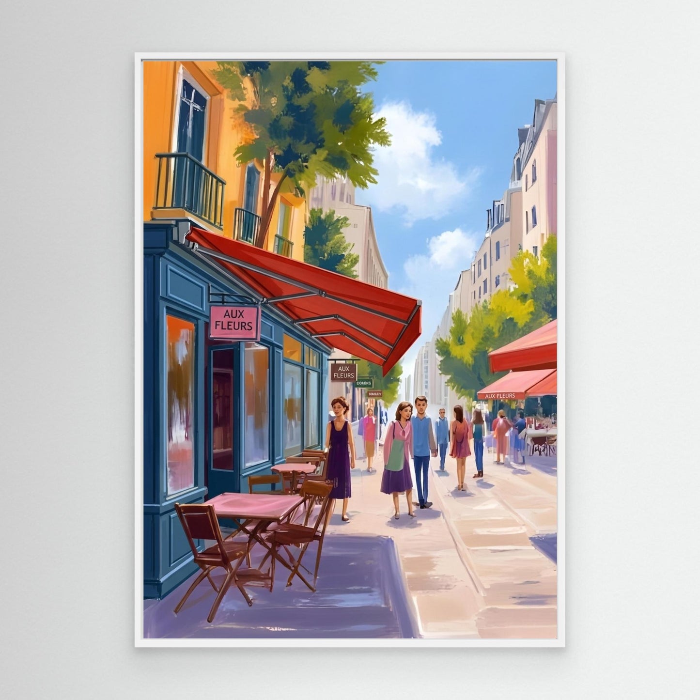 Orange parasol, Marais afternoon