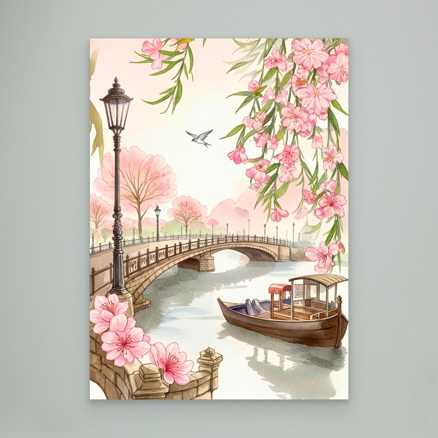 Spring blossom, the barge