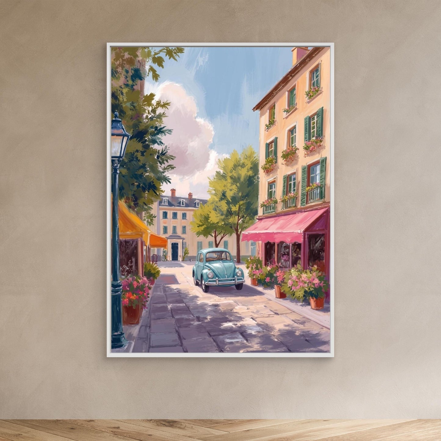 The teal car, Sunday morning