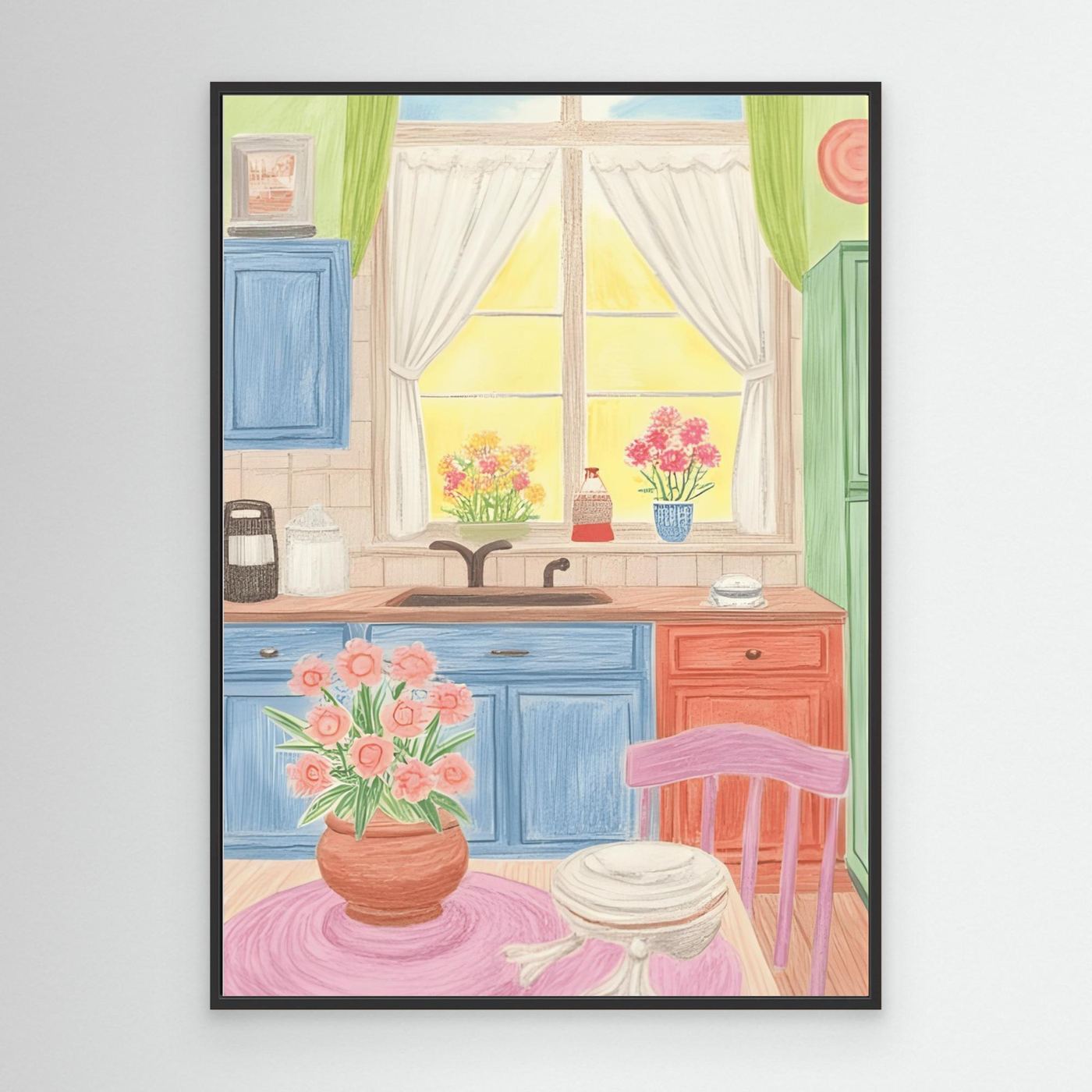 The blue kitchen, morning light
