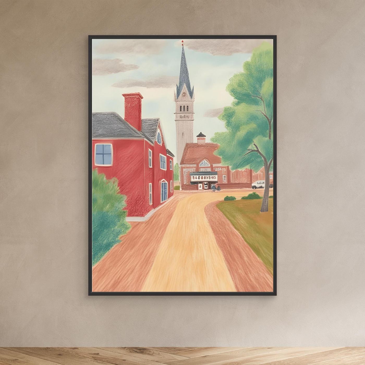 The church road, pencil study