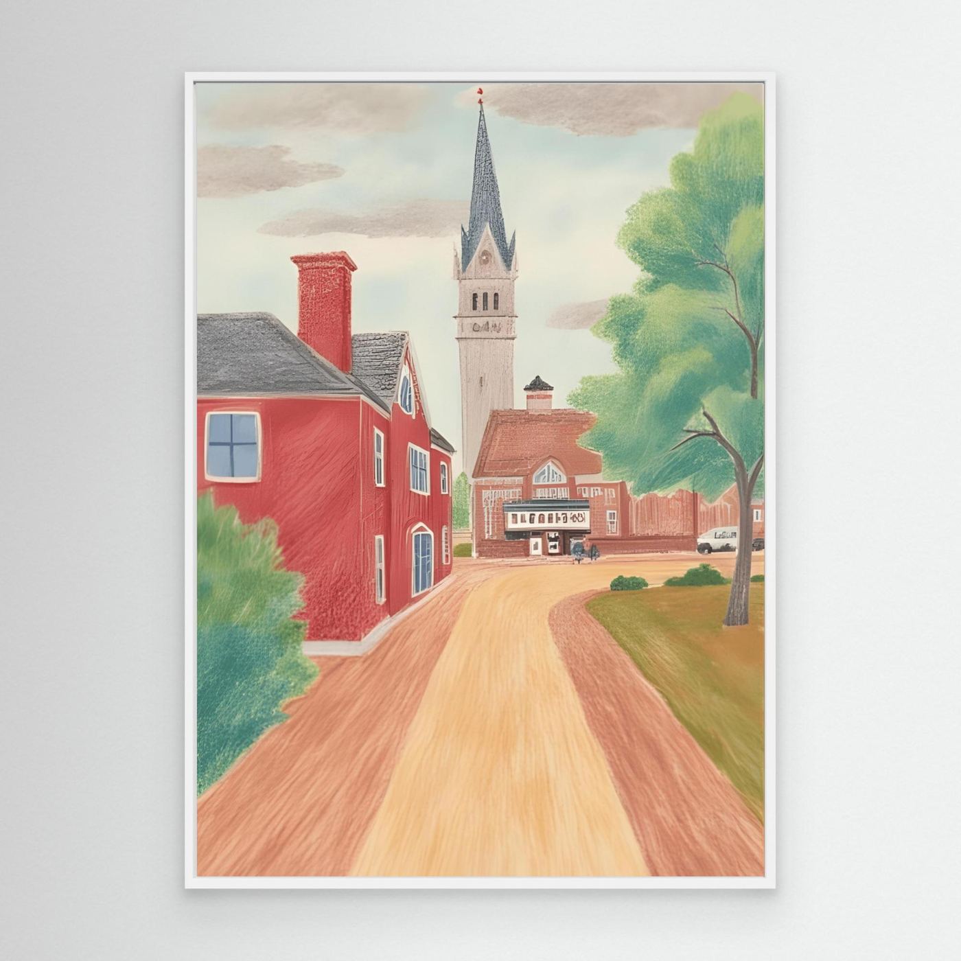 The church road, pencil study