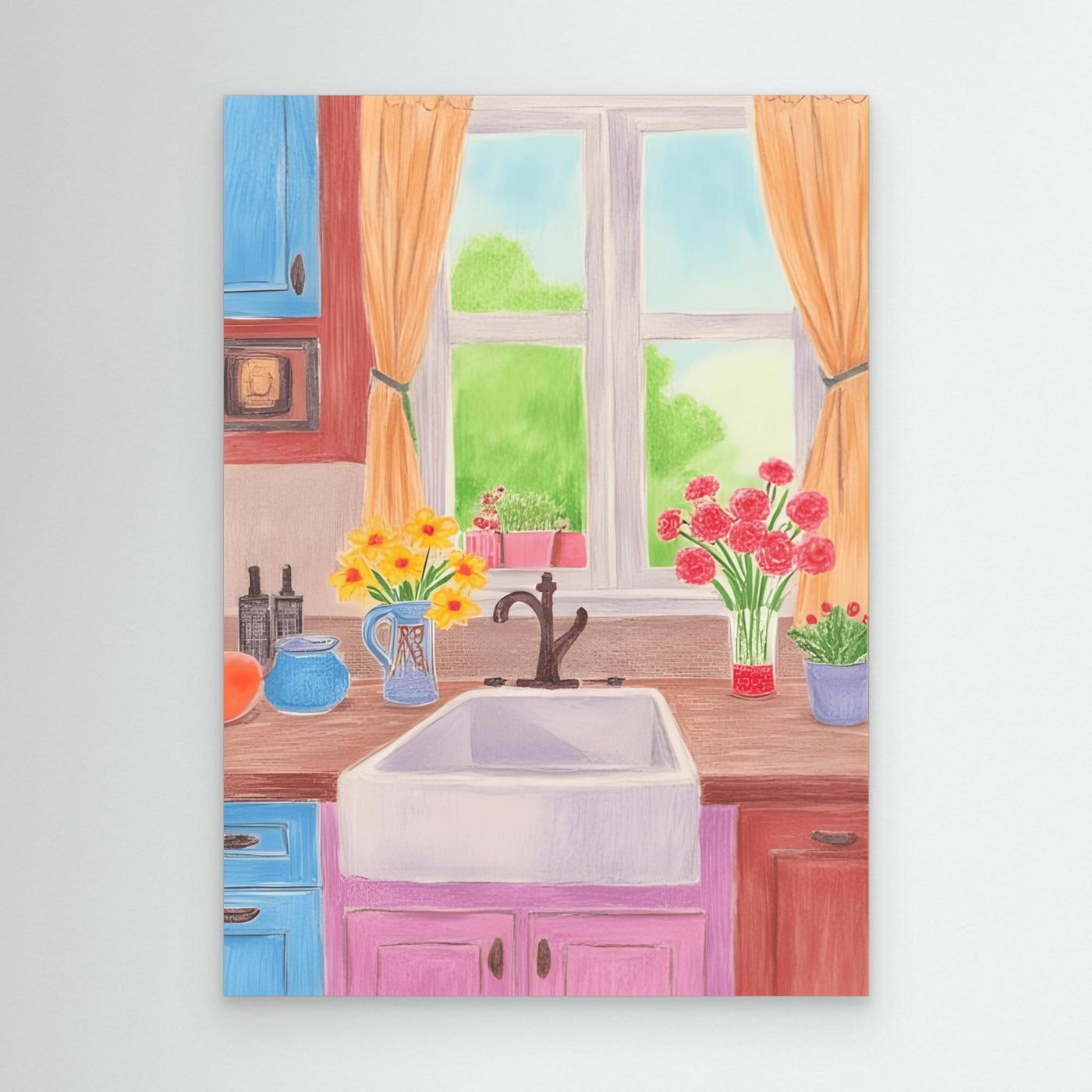 The farmhouse sink, summer garden