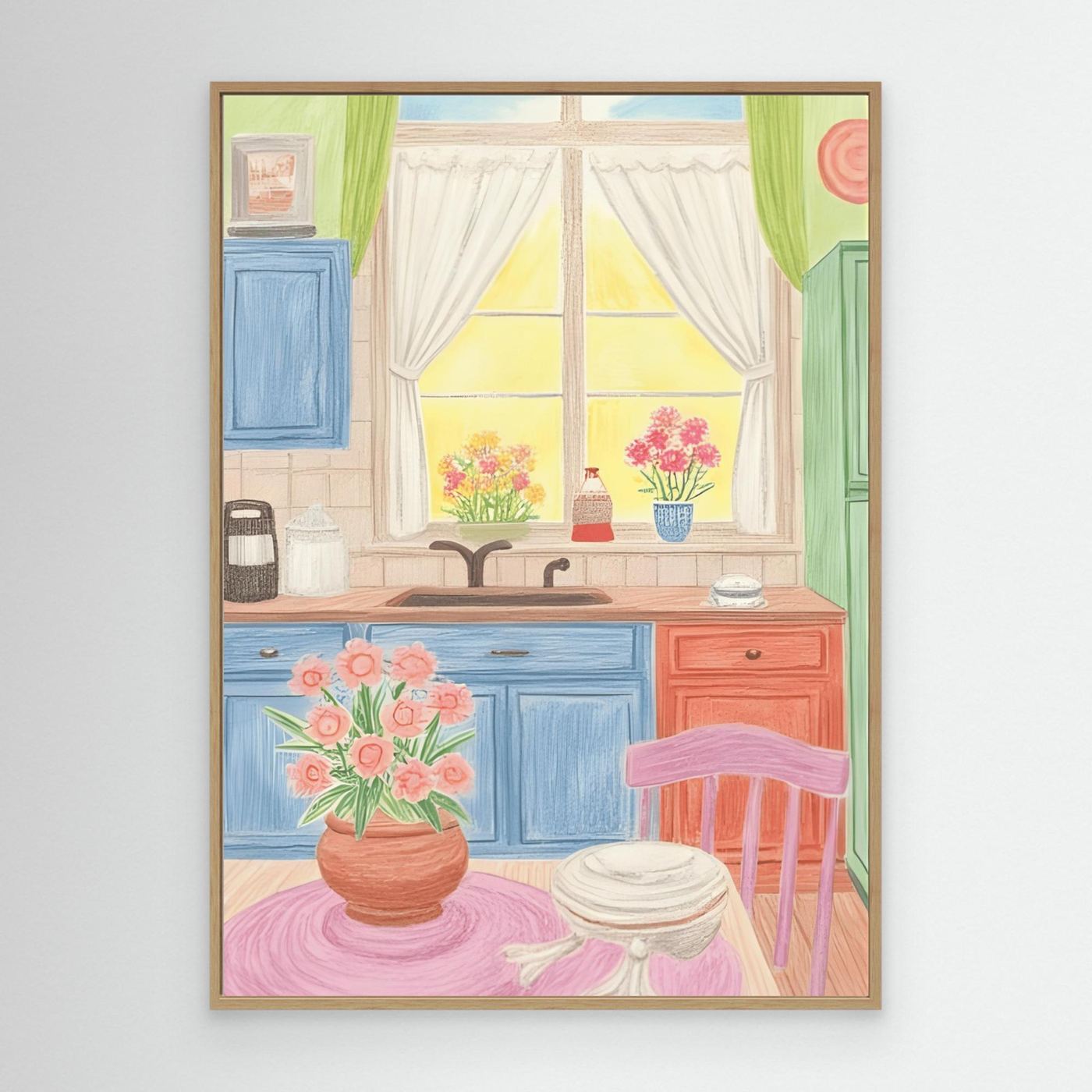 The blue kitchen, morning light