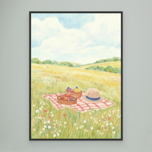 The picnic, straw hat