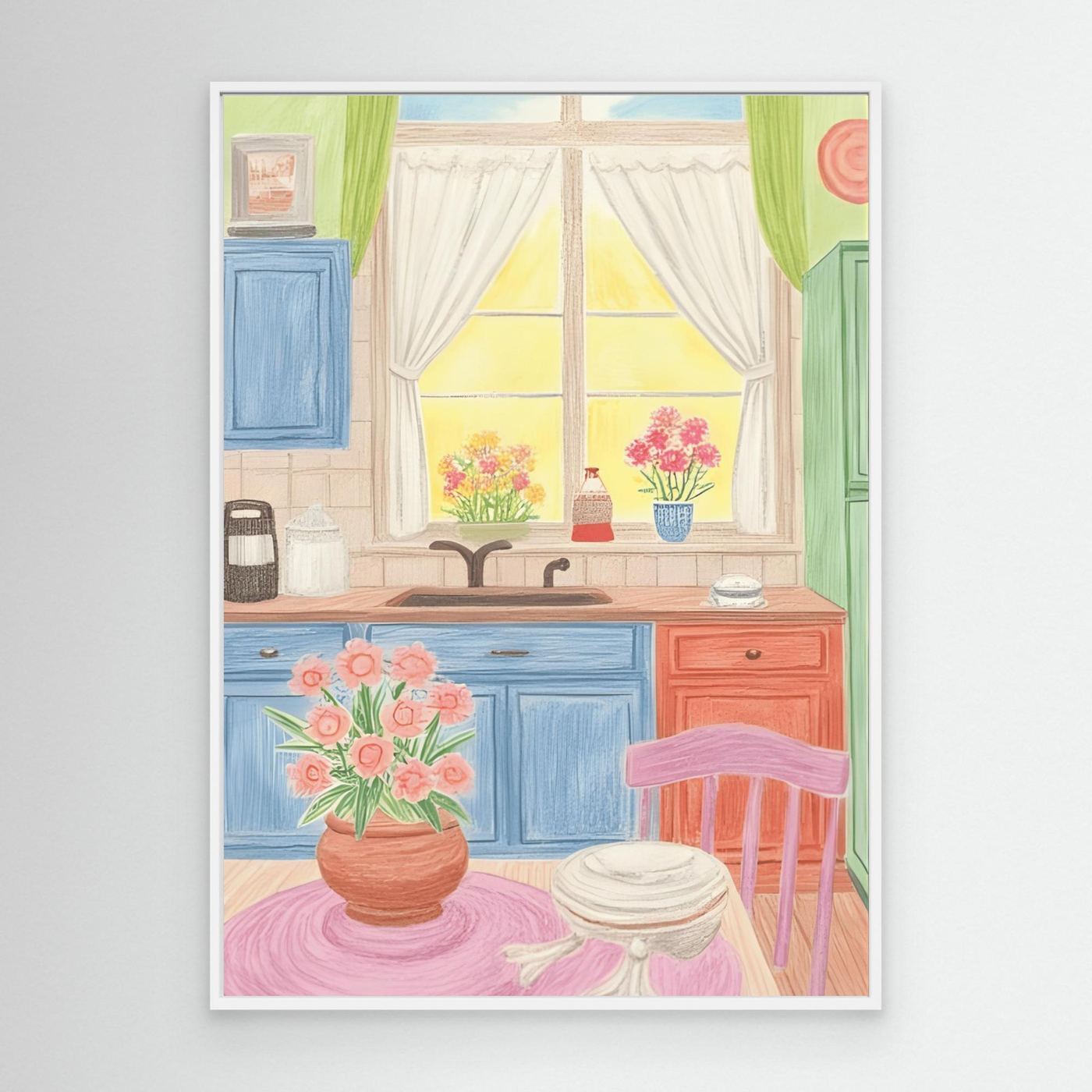 The blue kitchen, morning light