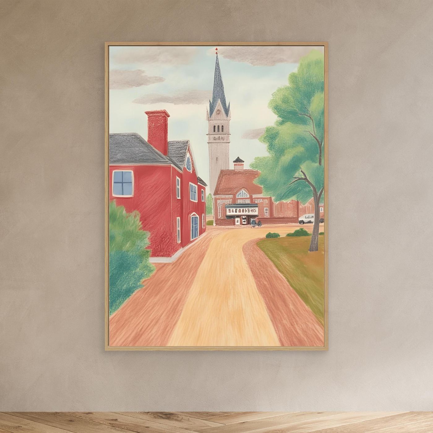 The church road, pencil study
