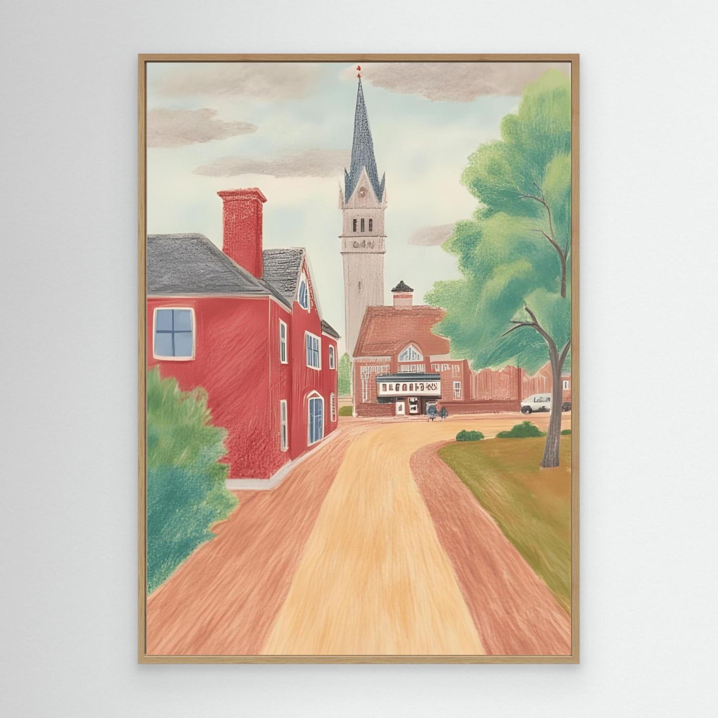 The church road, pencil study