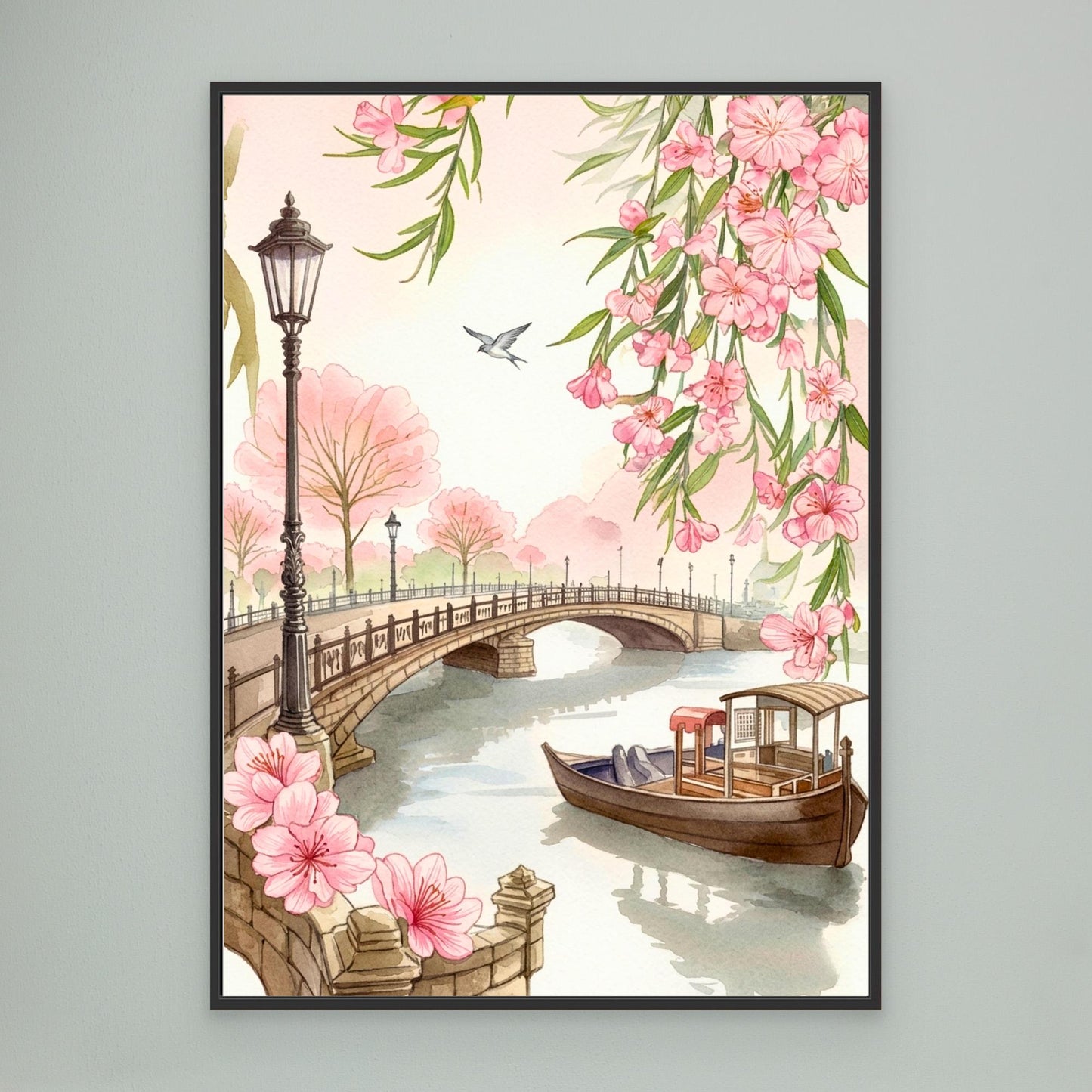 Spring blossom, the barge