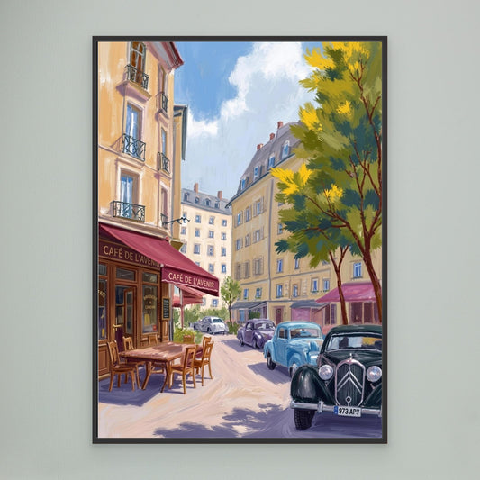 The quiet street, vintage Paris