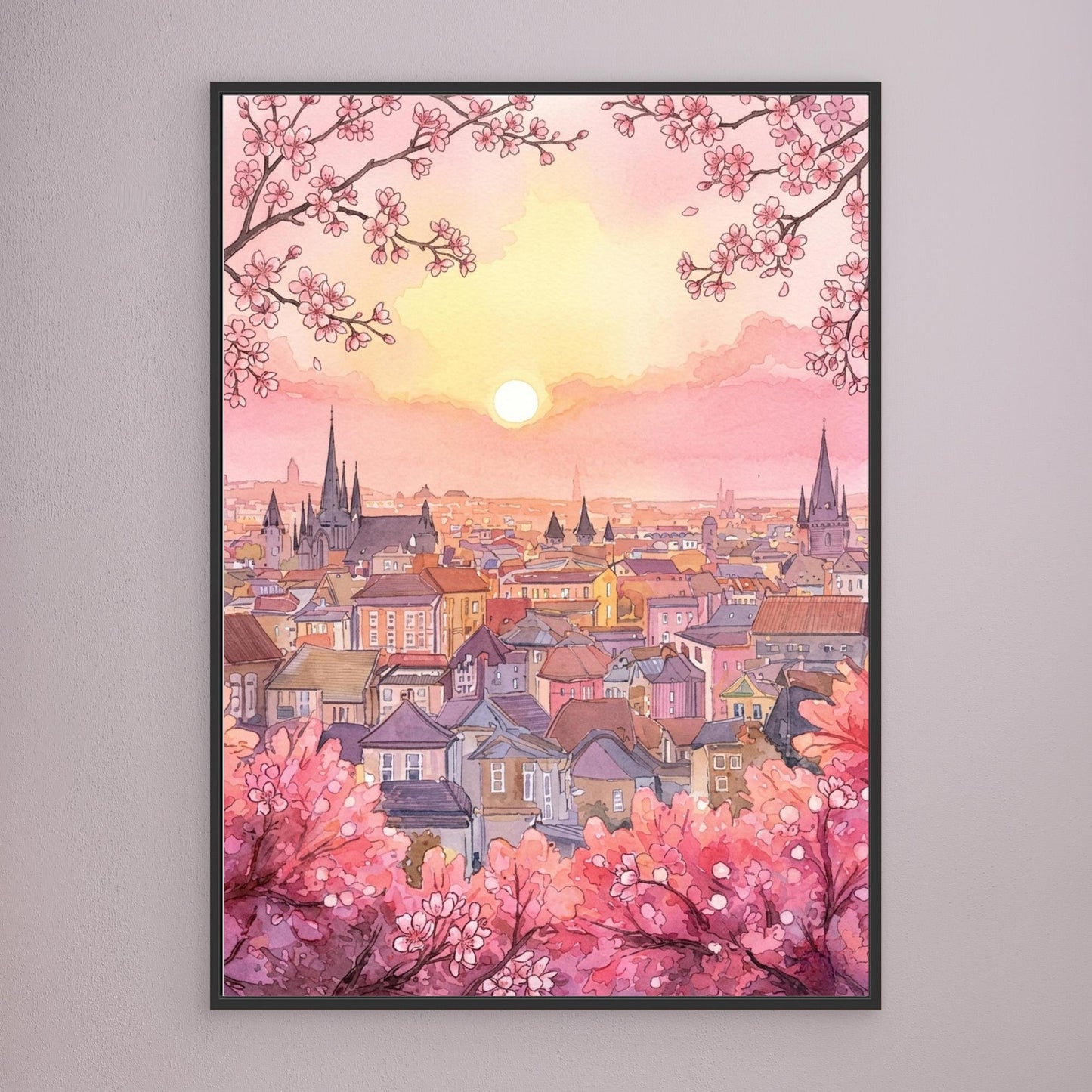 Rooftops at sunrise