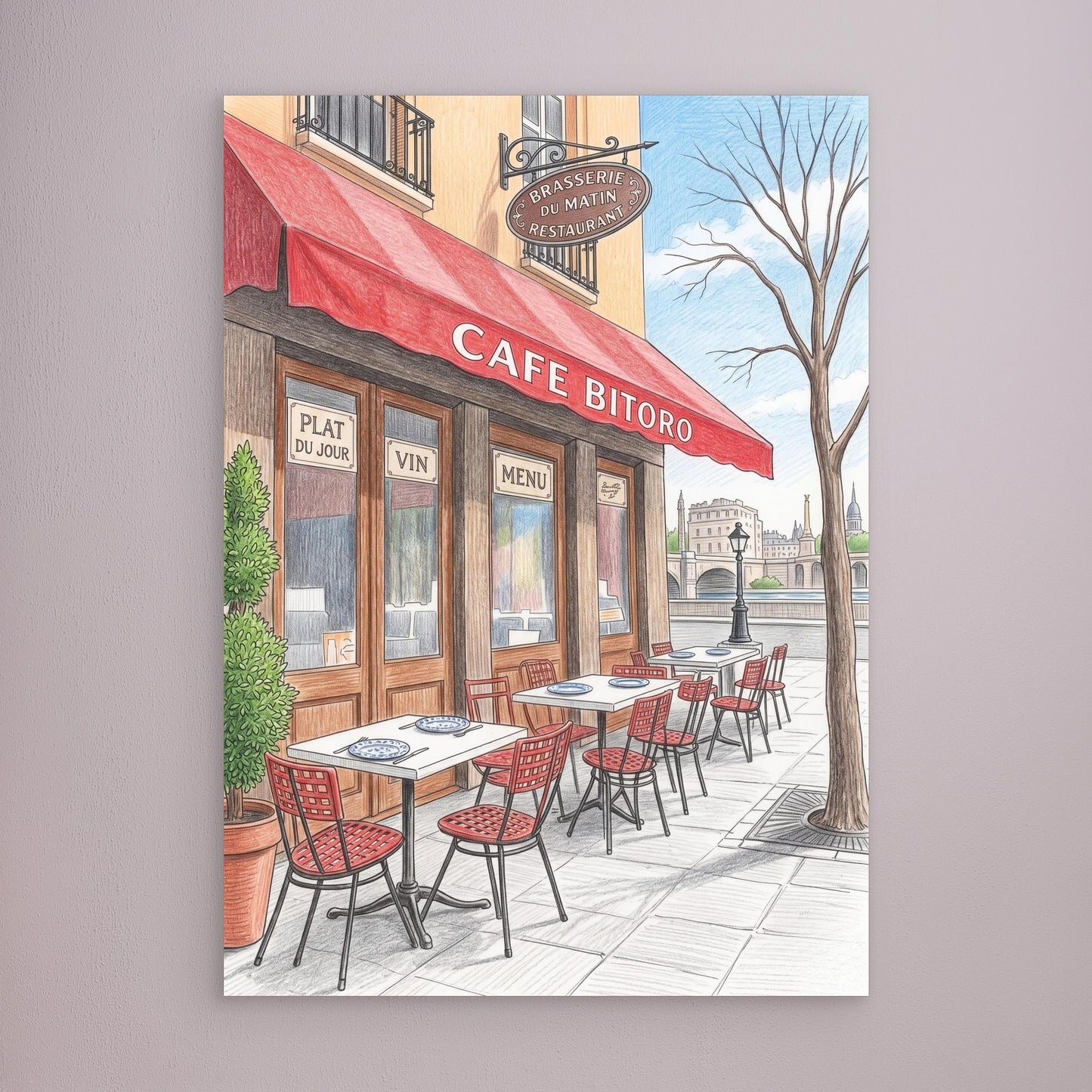 Café Bistro, red awning