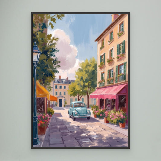 The teal car, Sunday morning
