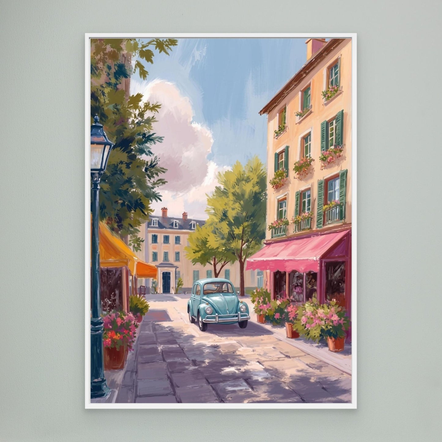 The teal car, Sunday morning
