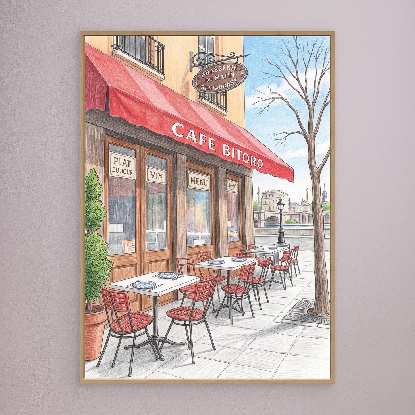 Café Bistro, red awning