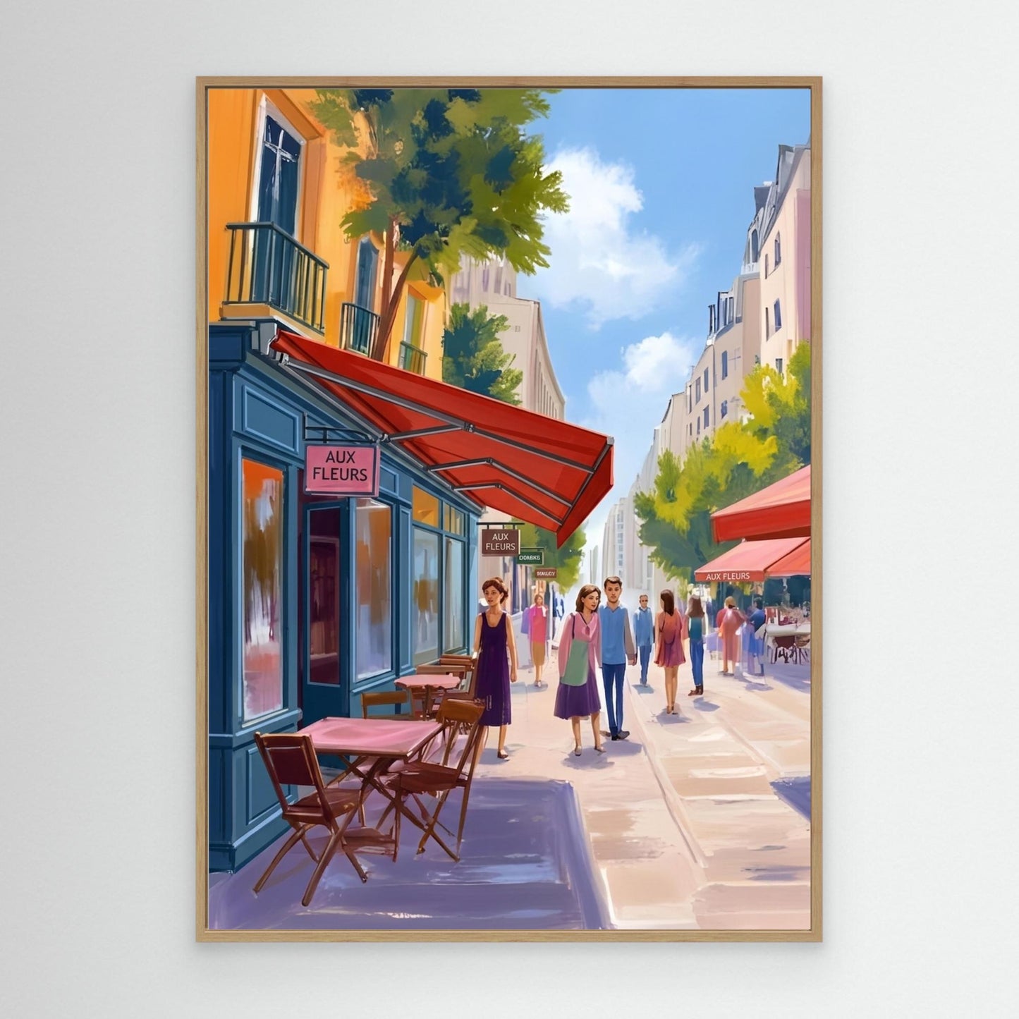 Orange parasol, Marais afternoon