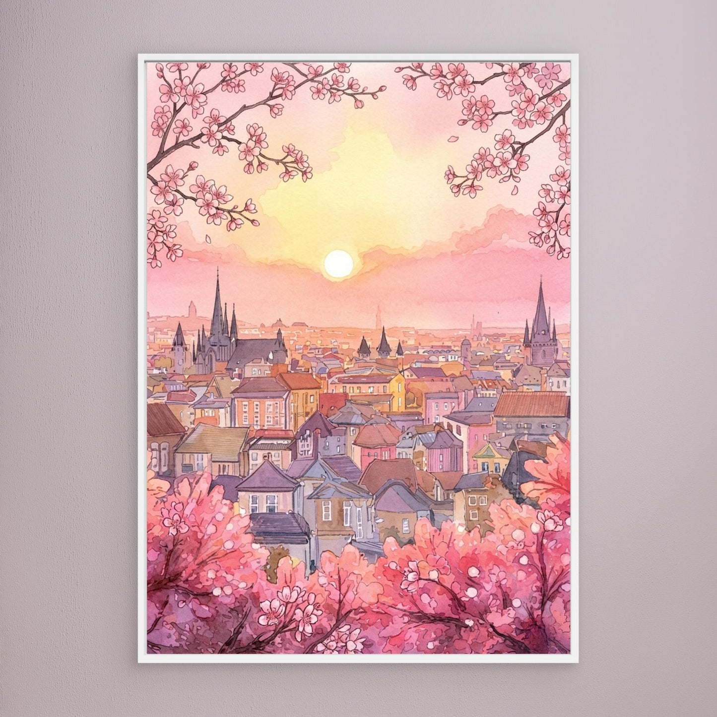 Rooftops at sunrise
