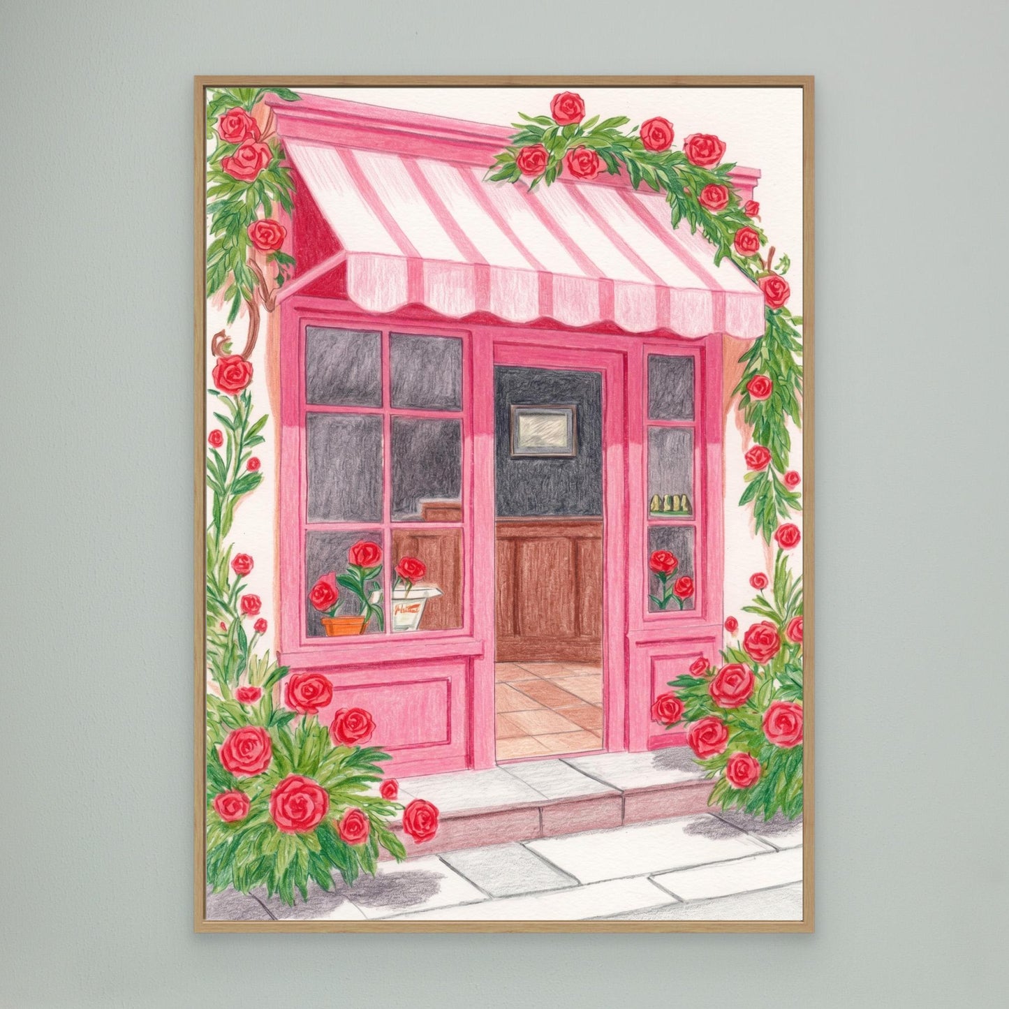 The pink boutique, rose frame