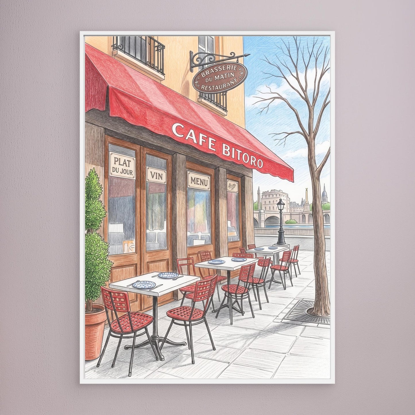 Café Bistro, red awning