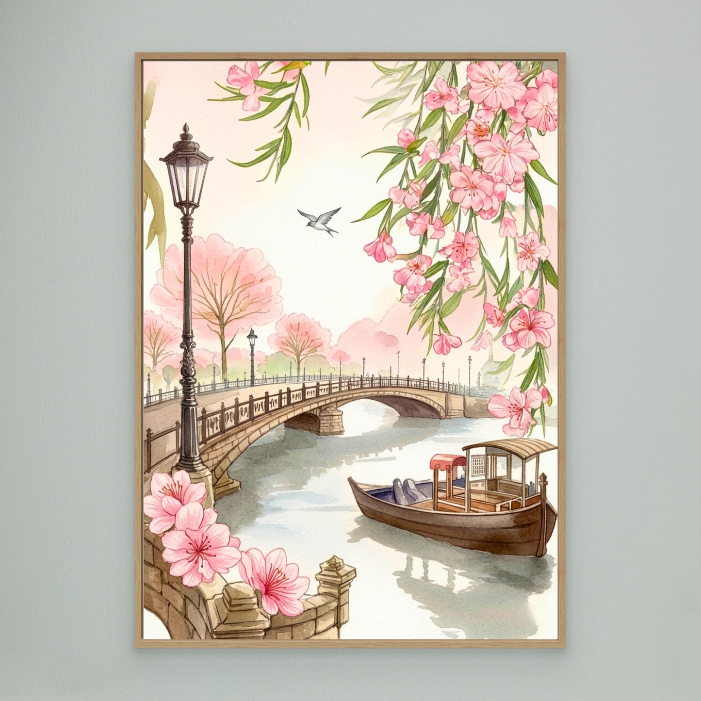 Spring blossom, the barge