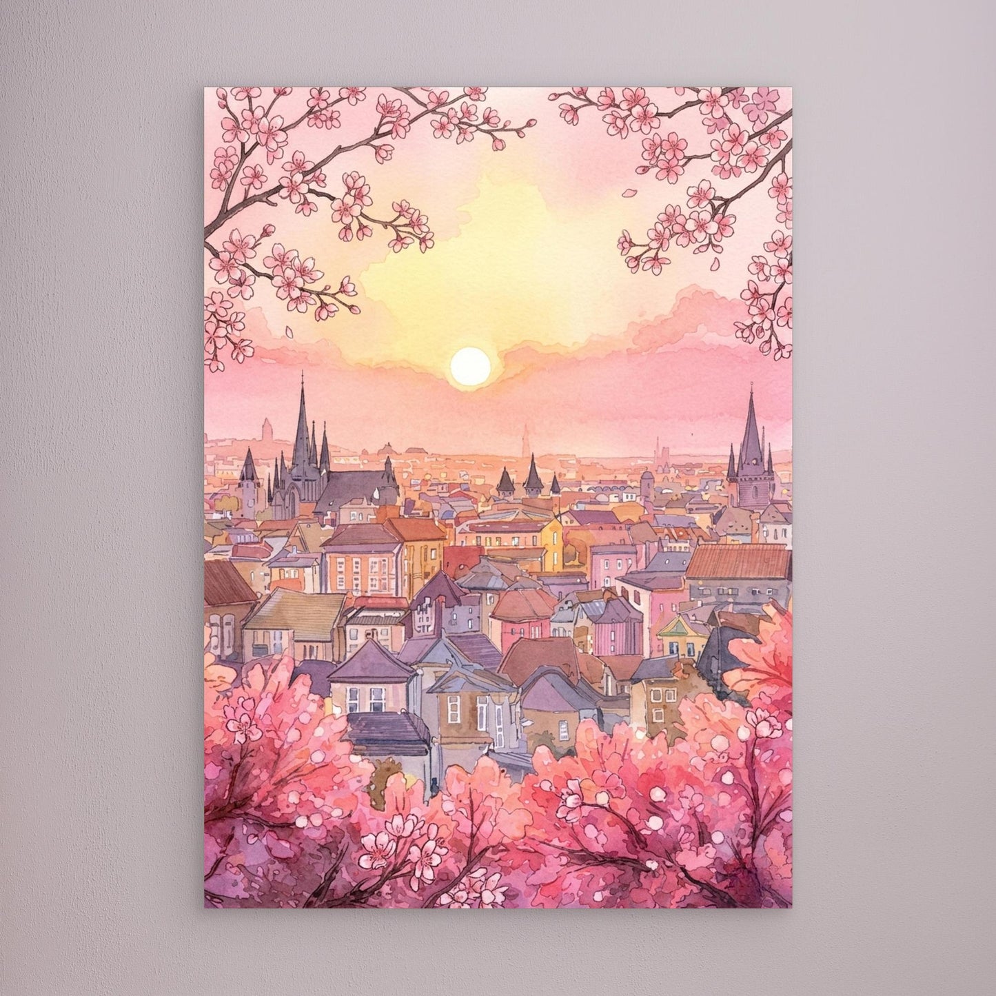 Rooftops at sunrise