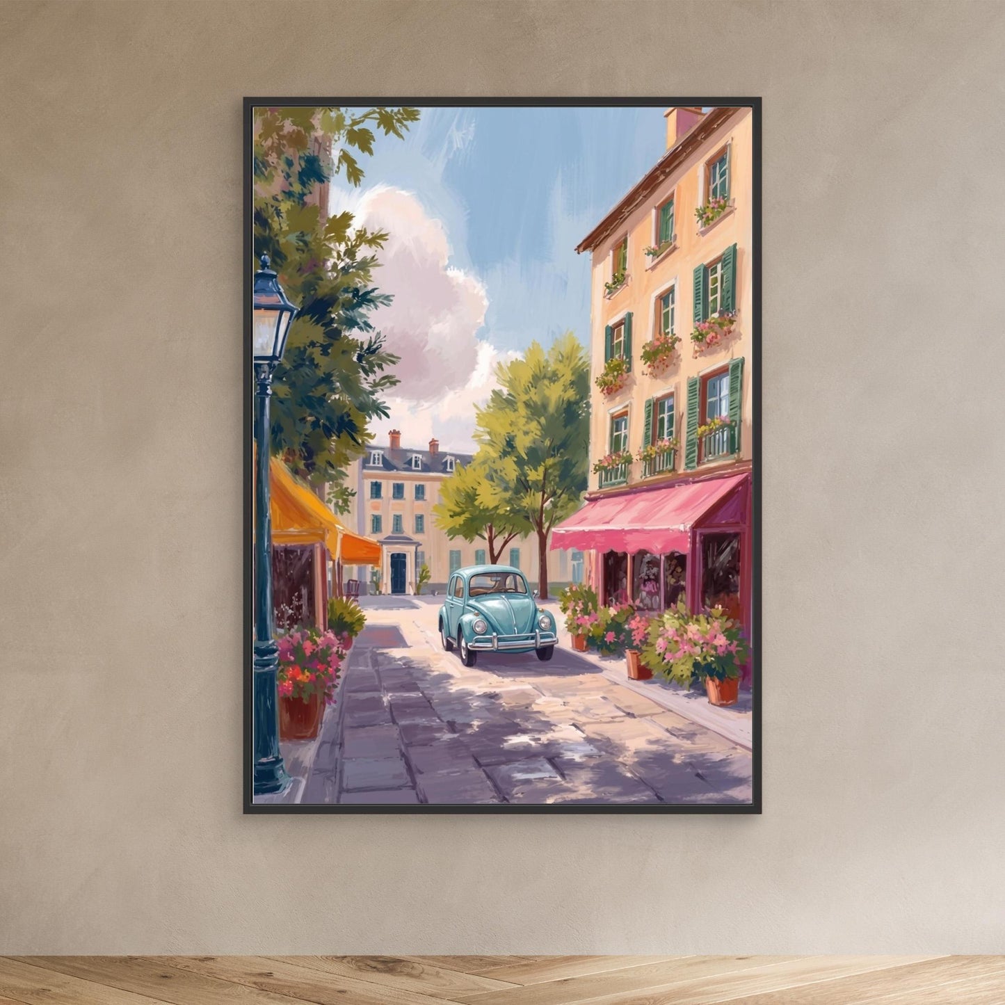 The teal car, Sunday morning