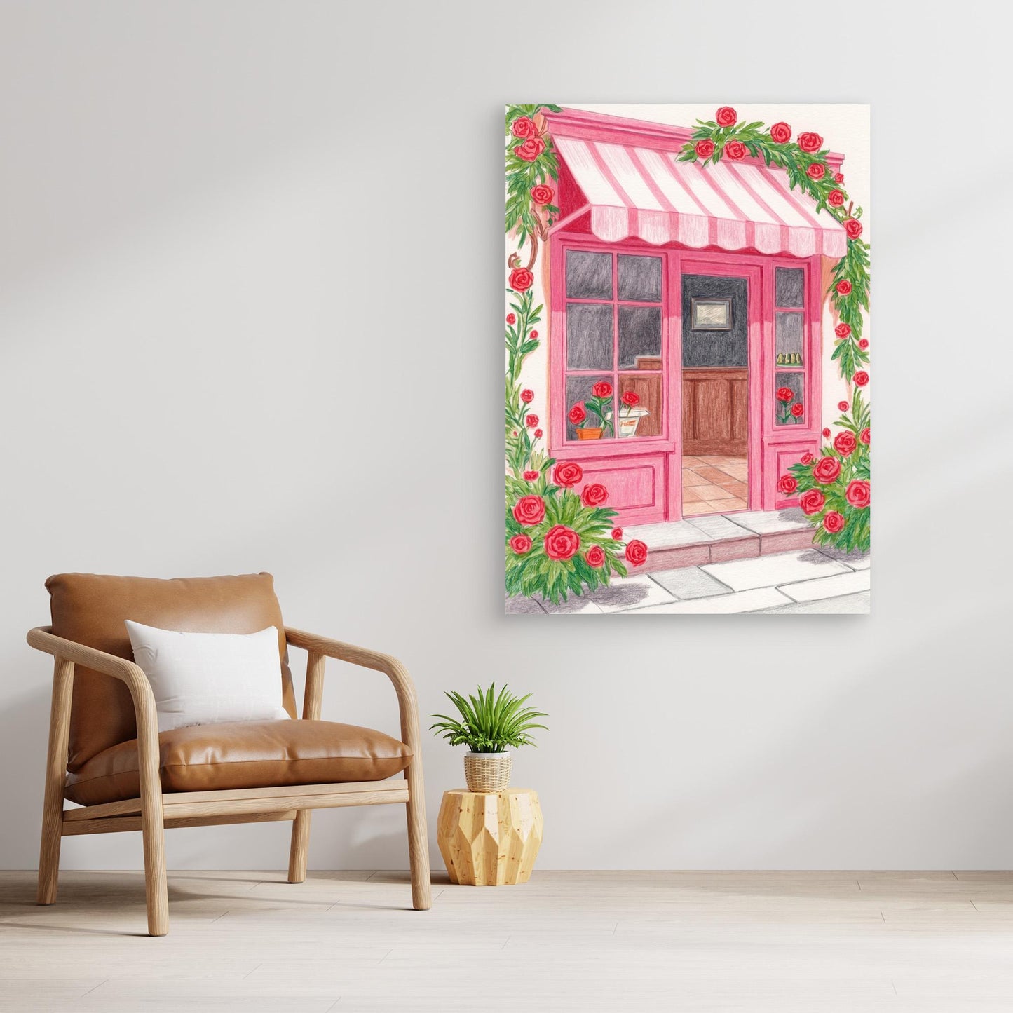 The pink boutique, rose frame