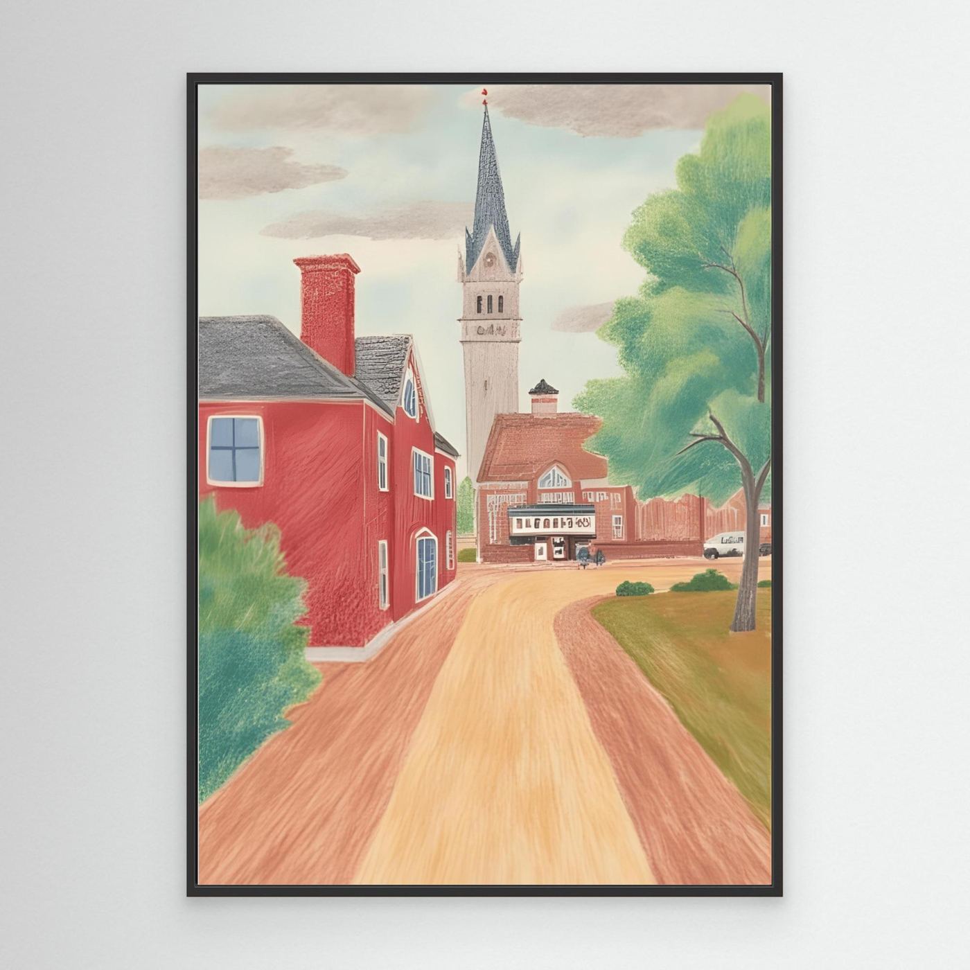 The church road, pencil study