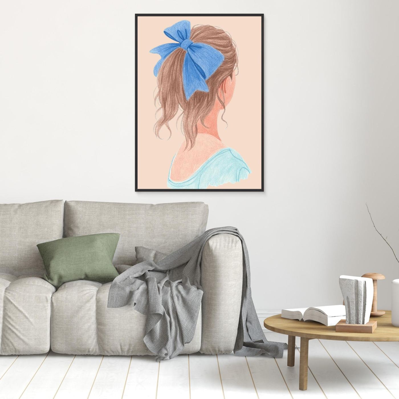The ponytail, blue bow