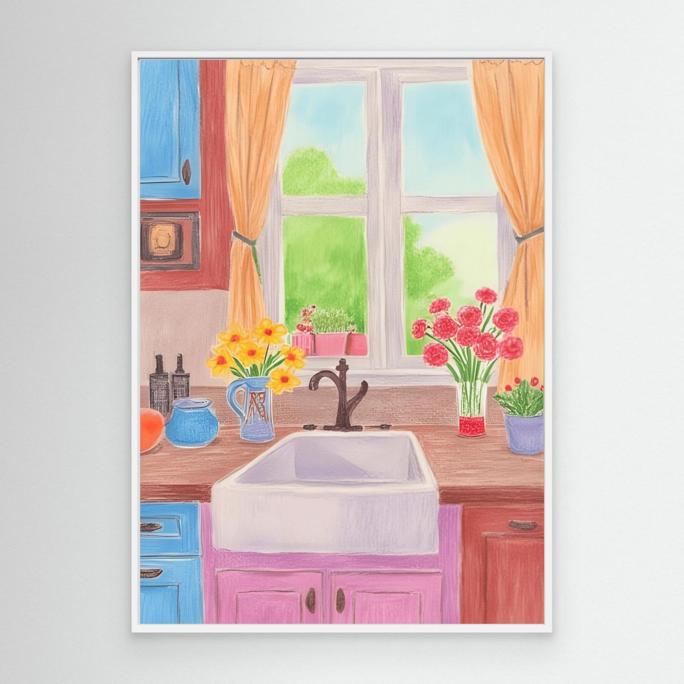 The farmhouse sink, summer garden
